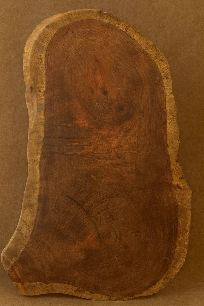 Premium solid Bubinga live edge slab for bespoke handcrafted furniture commissions by Rooibaard Woodwork